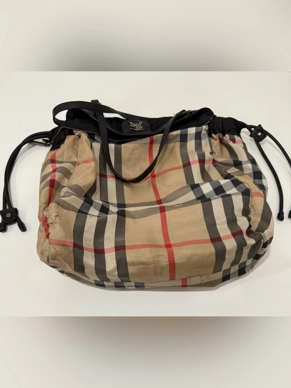 Burberry Buckleigh Packable Nylon Tote Bag *Flawed*